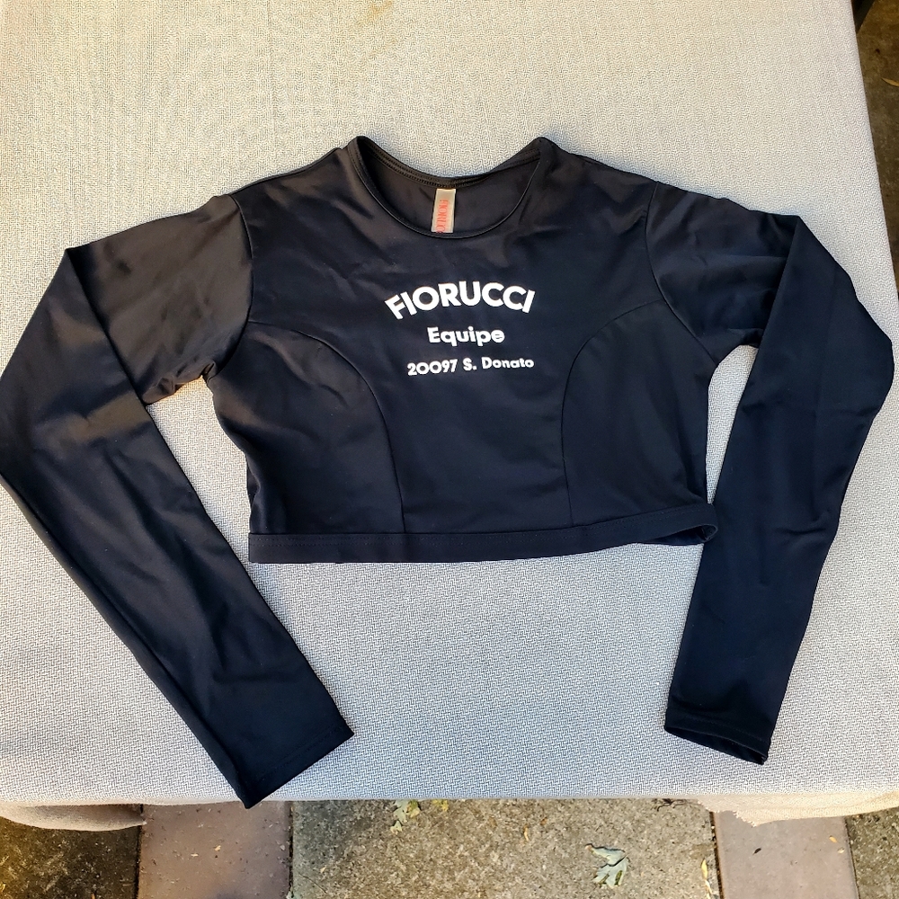 3/$100 Fiorucci Black Long Sleeve Crop Top